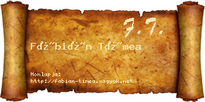 Fábián Tímea névjegykártya