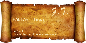 Fábián Tímea névjegykártya