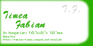timea fabian business card